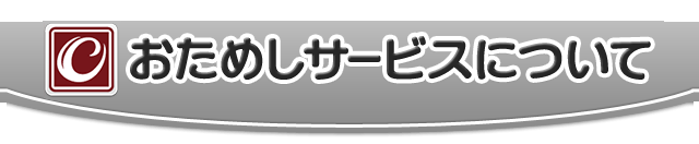 おためしサービスについて