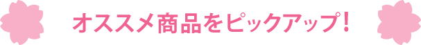 オススメ商品をピックアップ！