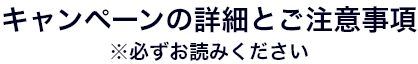 キャンペーンの詳細とご注意事項※必ずお読みください