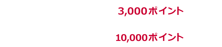 1回あたり上限3,000ポイント 期限中上限10,000ポイント