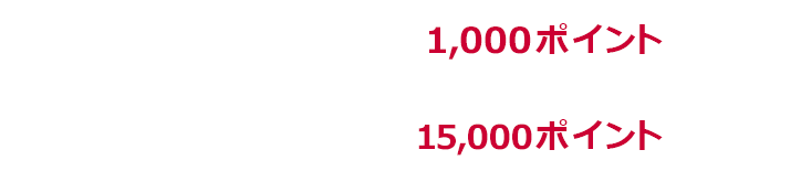 1回あたり上限1,000ポイント、期限中上限15,000ポイント