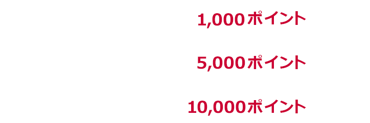 1回あたり上限1,000ポイント 1か月あたり上限5,000ポイント 期限中上限10,000ポイント