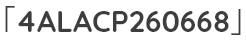 「4ALACP260668」