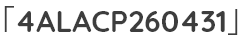 「4ALACP260431」