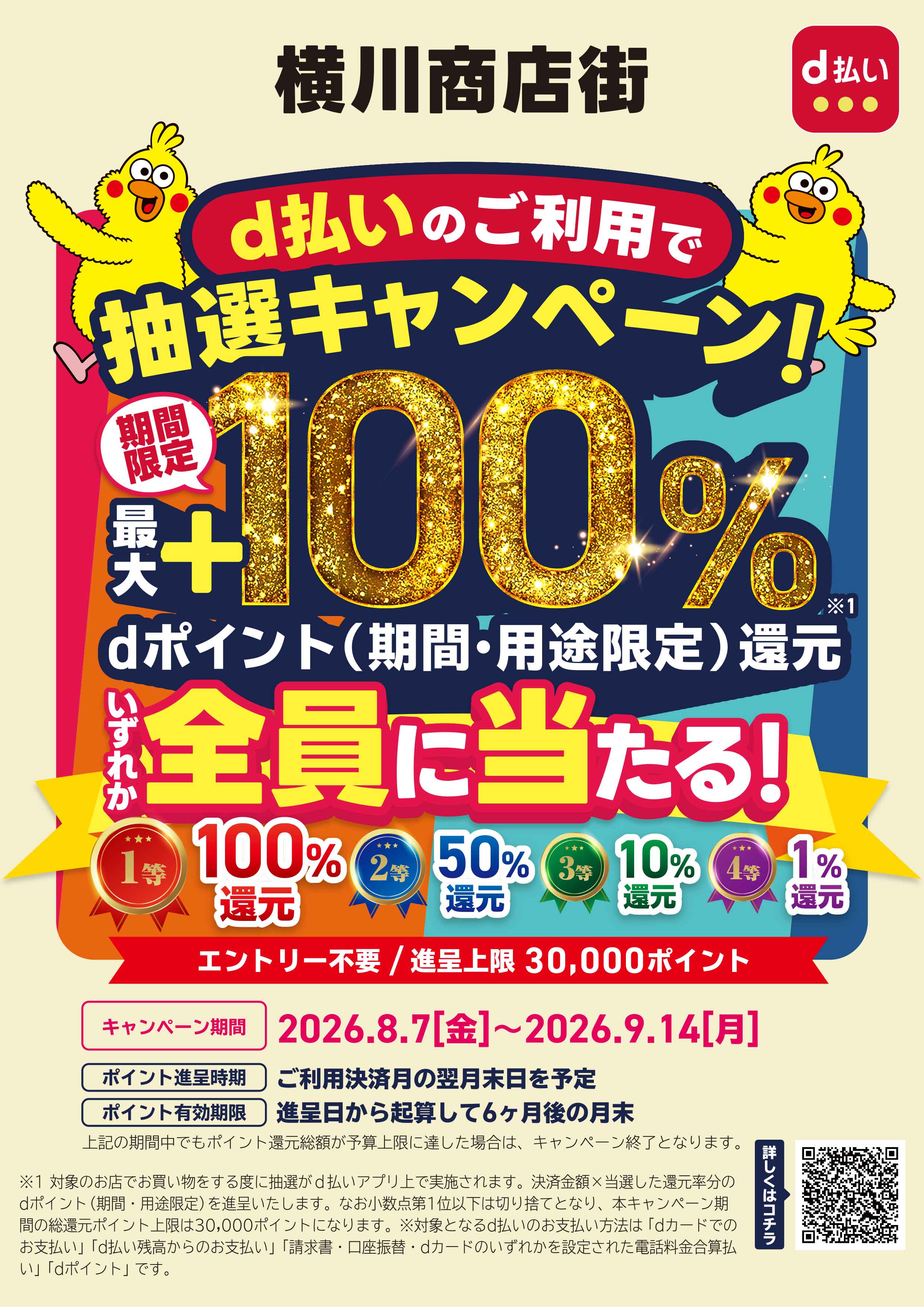 横川商店街限定！！d払いでお得にお買物を楽しもうキャンペーン