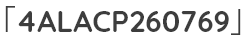 「4ALACP260769」