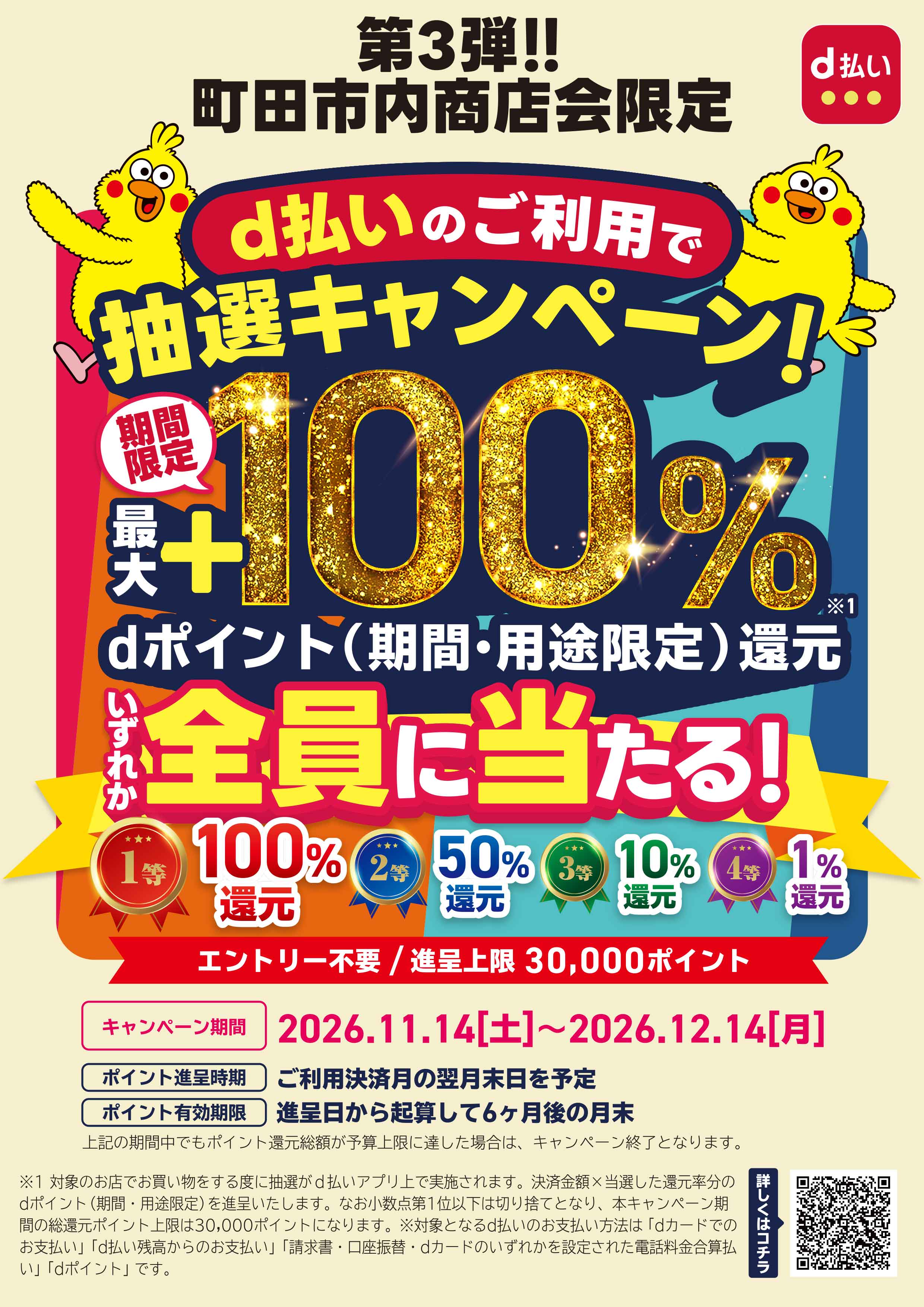 【第3弾】町田市内商店会限定！！d払いでお得にお買物を楽しもうキャンペーン