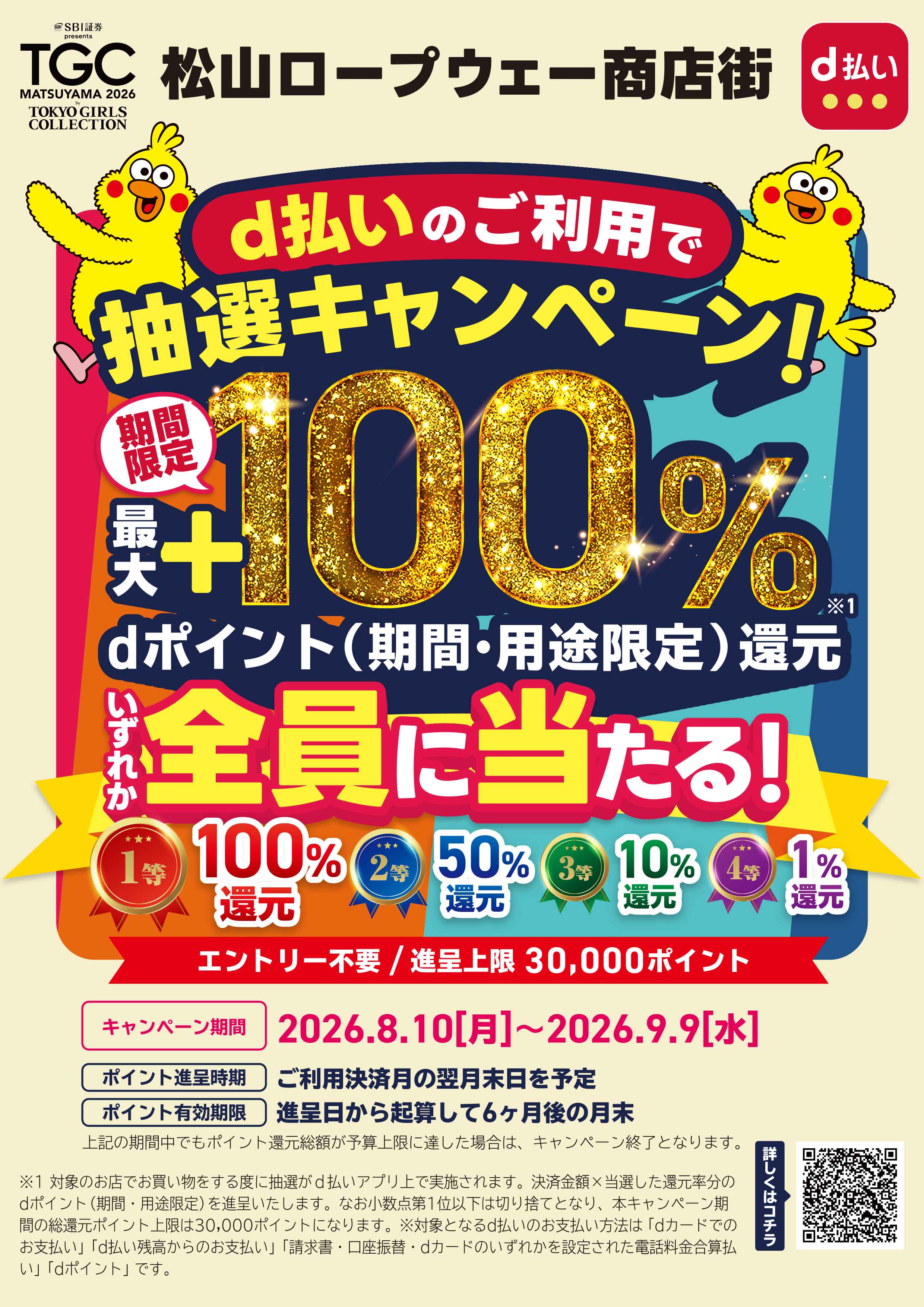 TGC松山2026×松山ロープウェー商店街 ｄ払いキャンペーン
