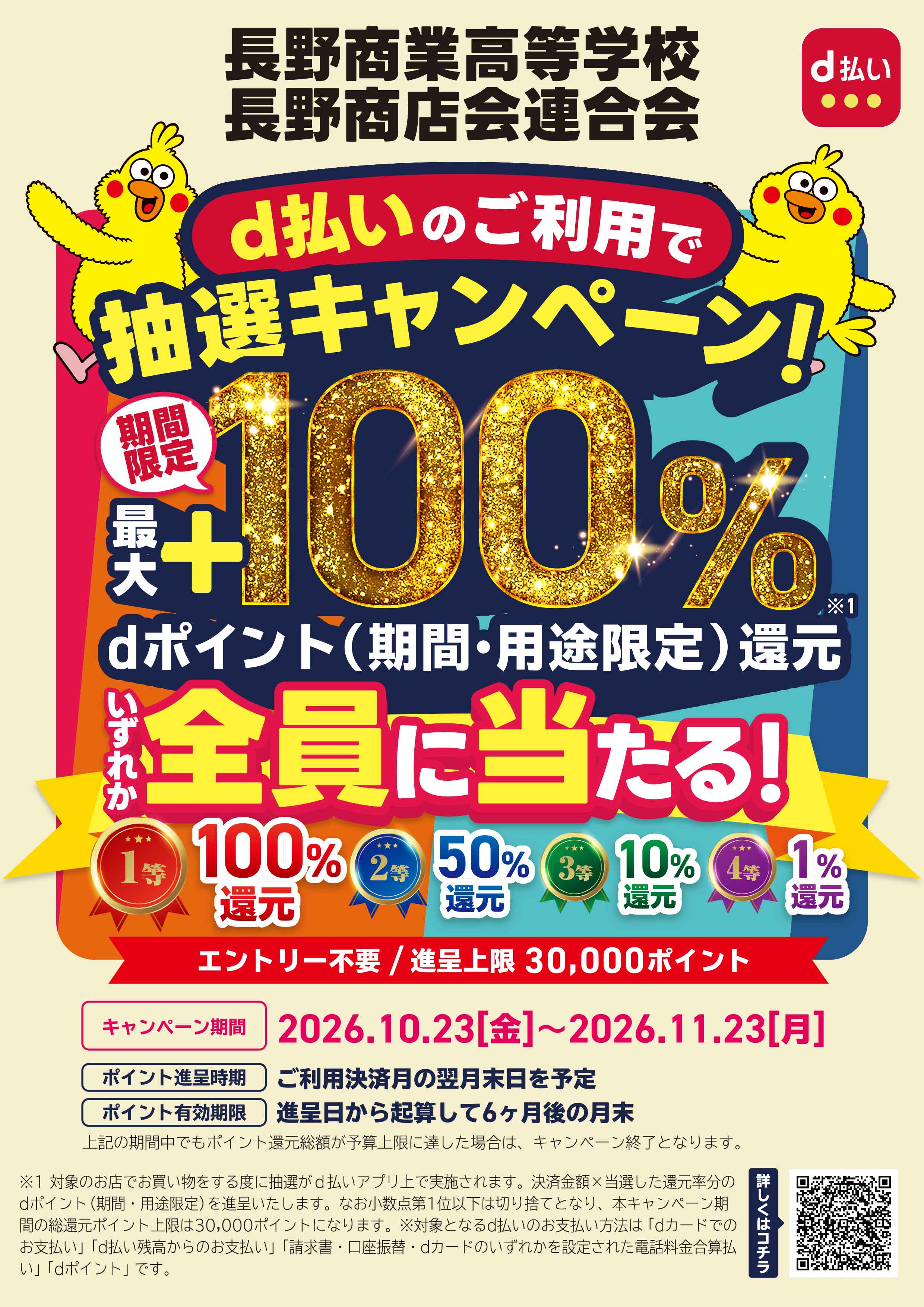 長野商店会連合会エリア限定！！d払いでお得にお買物を楽しもうキャンペーン