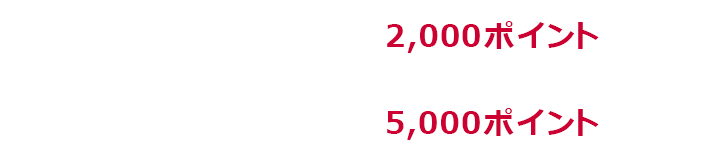 1回あたり上限 2,000ポイント 期間中上限 5,000ポイント