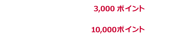 1回あたり上限3,000ポイント 期限中上限10,000ポイント