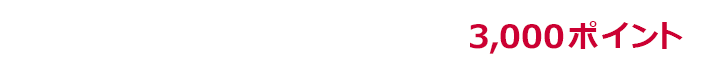 1回あたり／期限中上限3,000ポイント