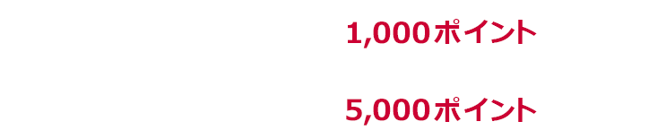 1回あたり上限 1,000ポイント 期間中上限 5,000ポイント
