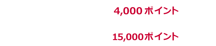 1回あたり上限4,000ポイント 期限中上限15,000ポイント