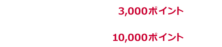 1回あたり上限3,000ポイント　期限中上限10,000ポイント