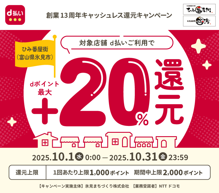創業13周年キャッシュレス還元キャンペーン