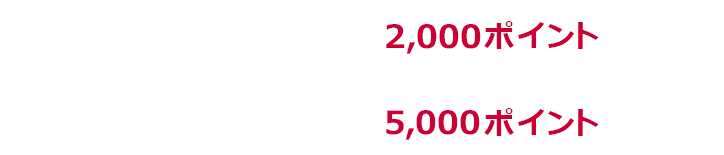 1回当たり上限2,000ポイント 期限中上限5,000ポイント