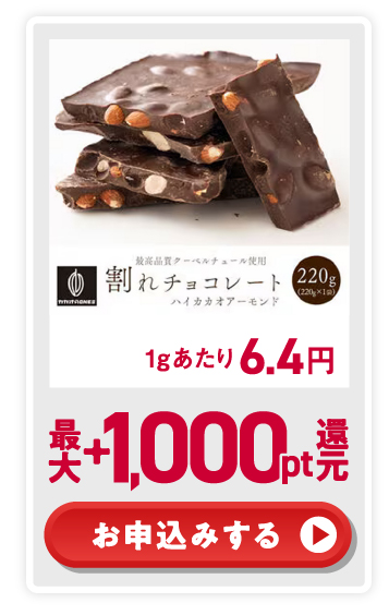 1gあたり6.4円 最大+1,000pt還元 お申込みする