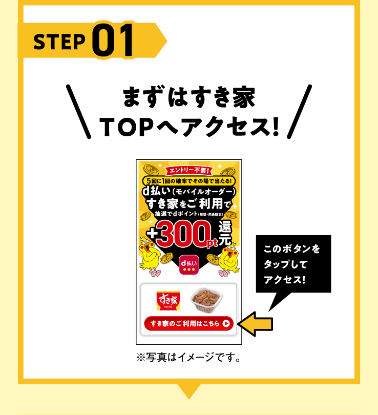 STEP01 まずはすき家 TOPへアクセス！