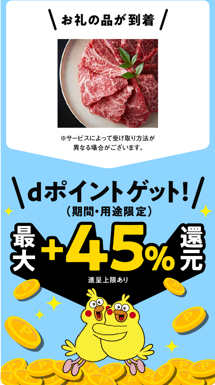 お礼の品が到着　dポイントゲット！