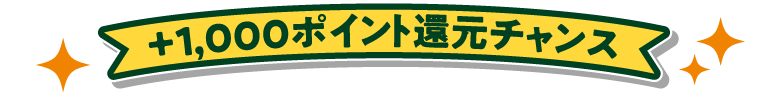 +1,000ポイント還元チャンス