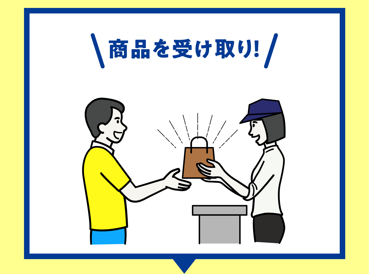 商品を受け取り!