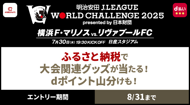 ふるさと納税で大会関連グッズが当たる！dポイント山分けも！