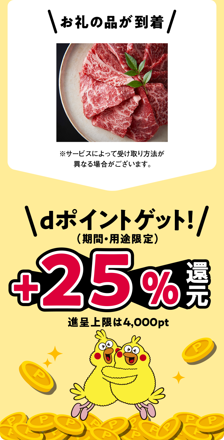 お礼の品が到着　dポイントゲット