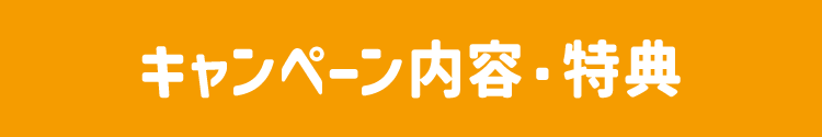 キャンペーン内容・特典