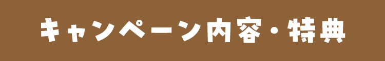 キャンペーン内容・特典