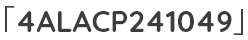 「4ALACP241049」