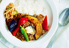 夏野菜のキーマカレー