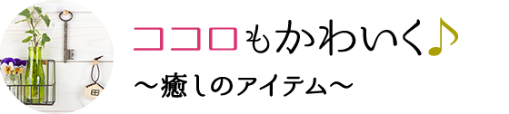 ココロもかわいく♪ 〜癒しのアイテム〜