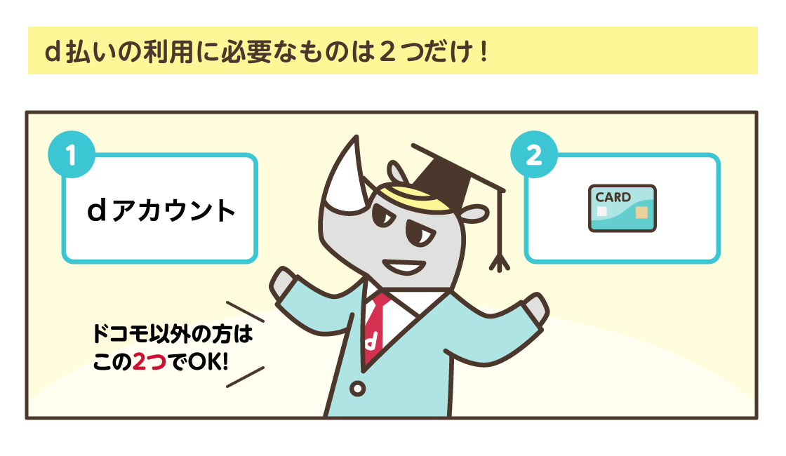 d払いの利用に必要なものは2つだけ！