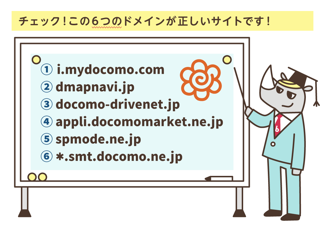 チェック！ この6つのドメインが正しいサイトです！