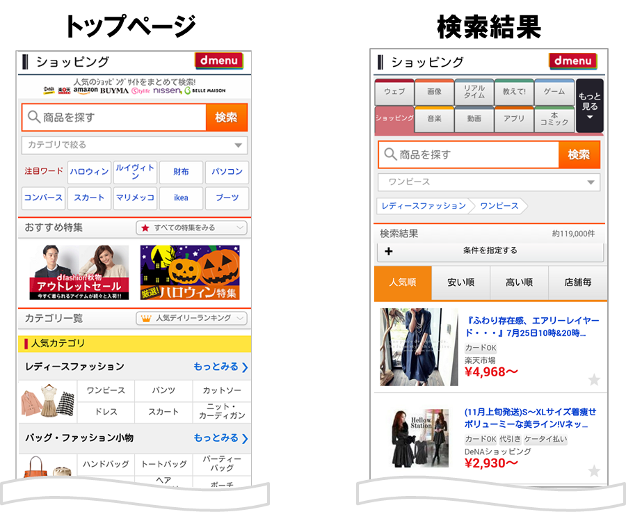 ショッピングリニューアル